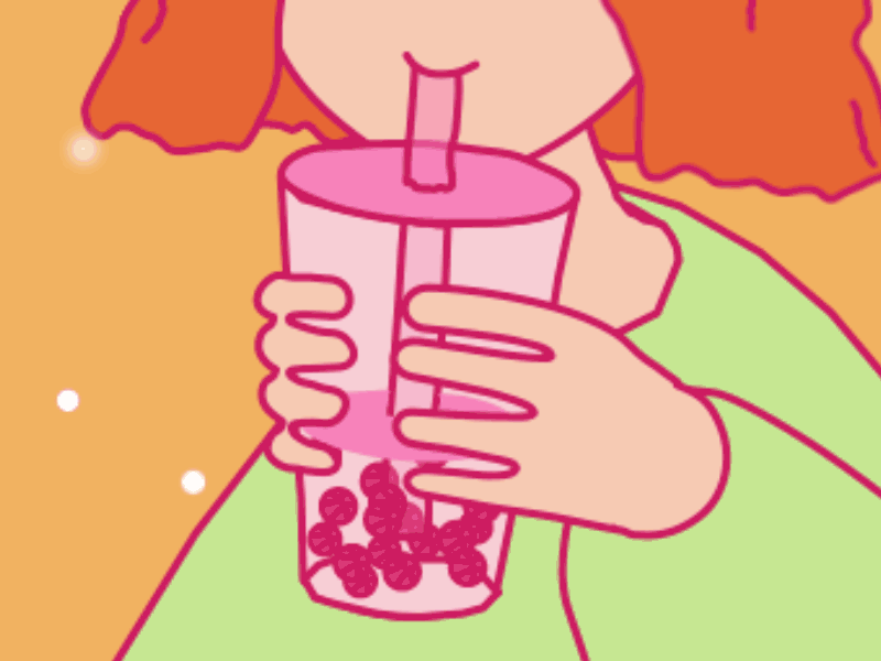 Hello Dribbble Bubble Tea after effect bubble tea hello dribbble looped gif motion graphics snow