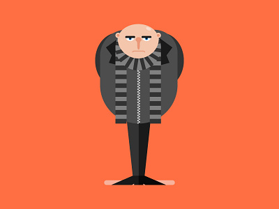 Gru. despicable me flat gru illustration