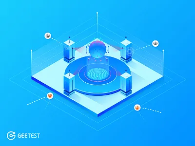 Deepknow blue icon illustration science security technology verification