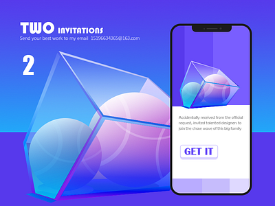 2 Dribbble Invitations invitations