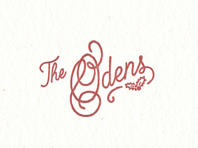 Oden's Sig christmas hunter oden letterpress monoline script vintage