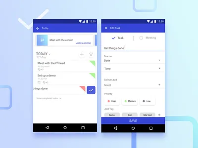 Todo- CRM App crm list productivity task todo