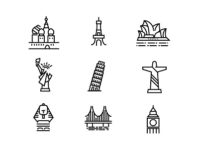 城市建筑icon icon