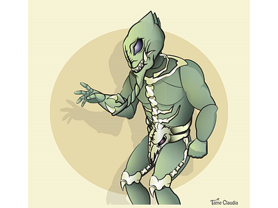 alien alien character dark games illustration illustrator monster skeleton zombie