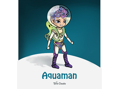 aquaman anime character children egypt funny games illustration illustrator octopus sea seaweed