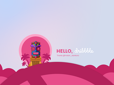 Hello Dribble 1st shot ayubowan dribble invite ethnic art hello sri lanka