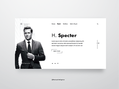 Black & White UI - Team - H. Spectre black and white ui user interface design ux