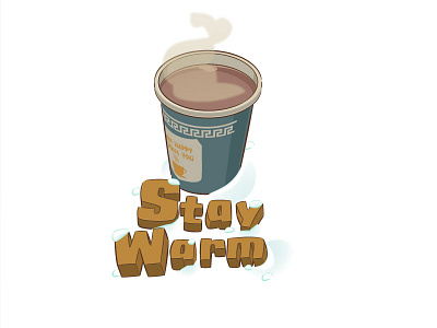 Stay Warm NYC adobe illustrator amphora coffee illustration lettering nyc retro snow winter