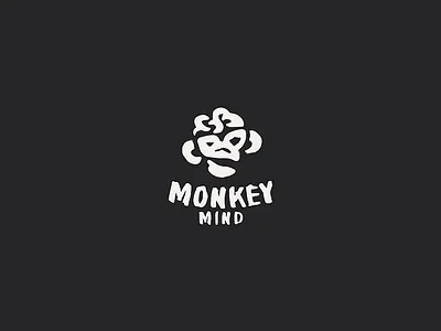 Monkey Mind logo association black community logo logo design mind monkey music