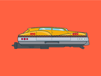 Korben Dallas' Taxi Cab cab fifth element illustration korben dallas taxi