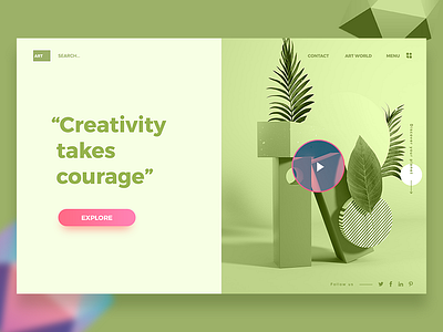 Art web concept 02 cart color design header inspiration ui ux video web website