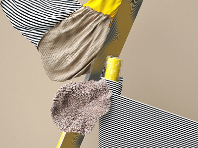 Black and Yellow 3d cinema4d cloth colors composition minimal redshift stripes
