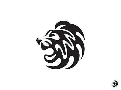 Lion animal dog head lion logo mark
