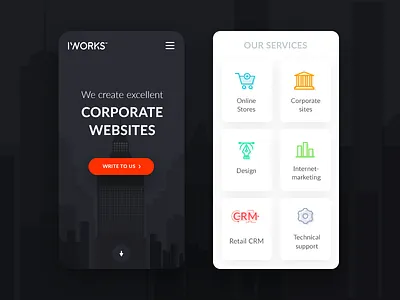 Services page - corporate websites - responsive version agency clean digital illustration interface minimal online site ui ux website