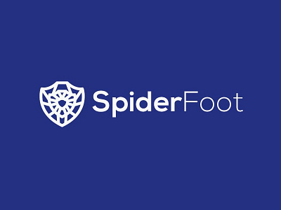 Spiderfoot Hx adobe illustrator designtechnology elegant foot logo modern security shield simple spider unique idea