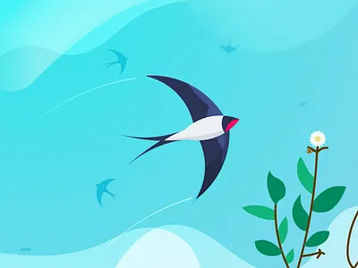 SWALLOW ILLUSTRATION bird illustration swallow