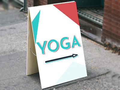 Sandwich Board Street Sign arrow business poster sandwich sign studio yoga