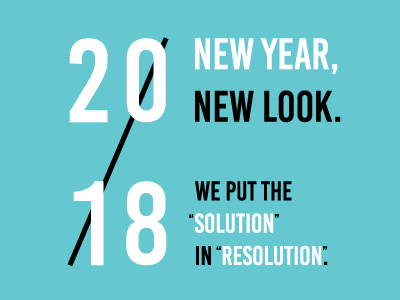 New Year, New Look 2018 agency design graphic new resolution typography year