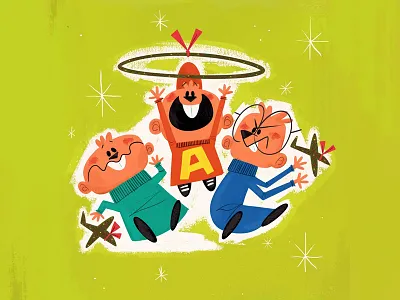 Chipmunks alvin alvin the chipmunks andrew kolb christmas holidays hula hoop illustration kolbisneat simon theodore