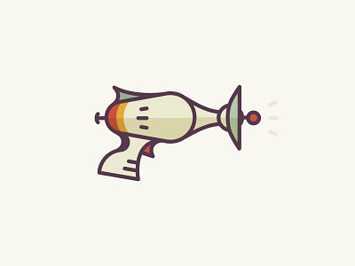 Retro Space Ray Gun 2d flat gun icon illustration raygun space spot starwars ui ux vector