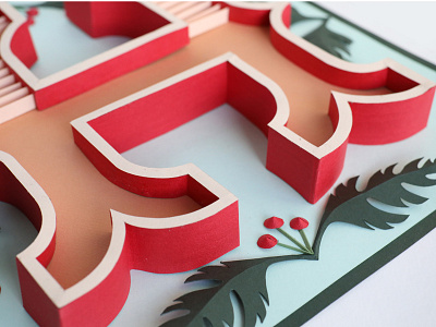 H is for Hawthorne dropcap hawthorne illuminated letter paper paper illustration paper sculpture type type illustration typography