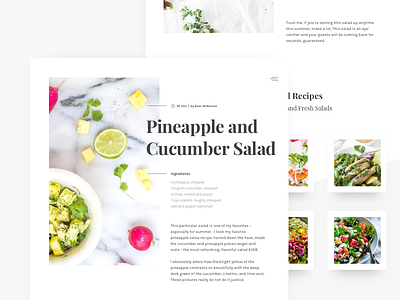 Daily UI Challenge #040 — Recipe 040 40 challenge daily dailyui food product recipe ui ux web web design