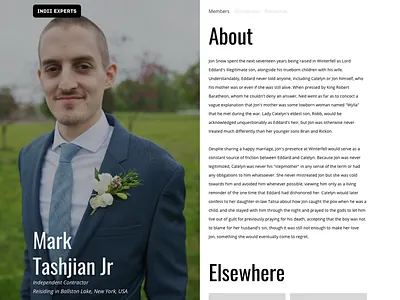 Indie Experts Profile v2 indiexperts profile