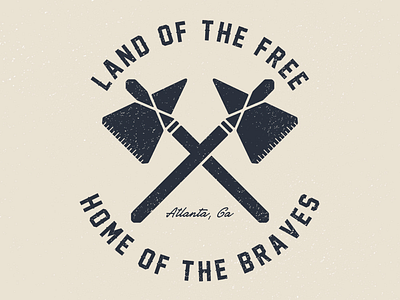 Home of the Braves atlanta baseball braves design mlb print screenprint