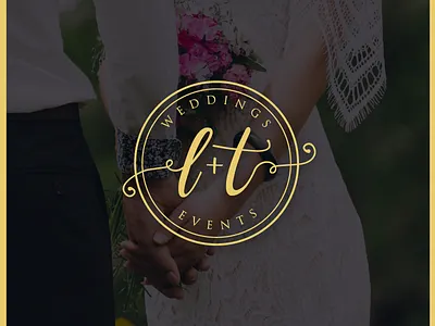 L+T Weddings and Events | Identity design and Logotype brand branding class design elegance events gold logo weddings