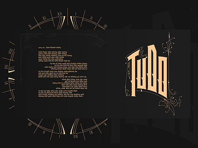 Freedom album art nouveau black classic gold illustration typography victorian vintage