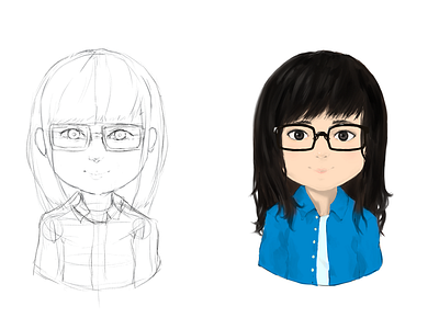 From Inception to Completion - New Avatar art avatar icon illustration paint selfie sketch vector