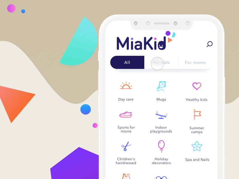 MiaKid segment controller interaction animation gif interaction prd principle prototype ui ui animation ux