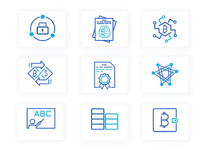 graphical icon representation for blockslab.io bitcoin blockchain btc contract decentralized design ethereum icon illustrator new ui ux