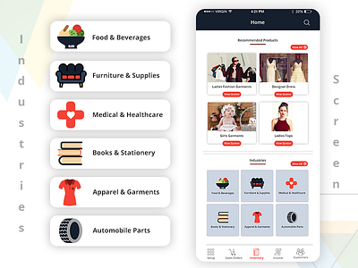 Online Marketplace - Mobile app android app ios iphone layout mobile screen shopping smart suppliers ui ux