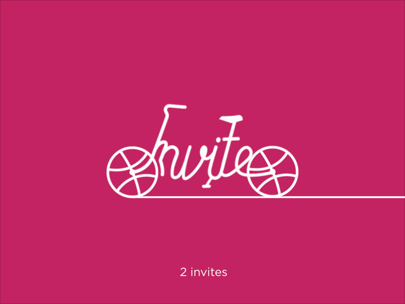 2x Dribbble Invite cycle dribbble gif game graphics icondesign invitations invite invites player vectorart vectorgraphics