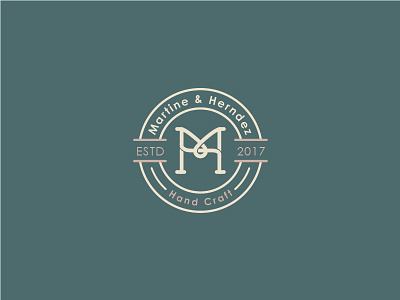 "MH" Monogram Logo Design. handcraft logo mhlogo monogram roundlogo