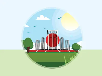 "Shaheed Minar" Monuments of Bengali Language art bengali clean country creative graphic language minimal monument