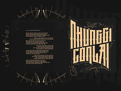 What's Left album art nouveau black classic gold illustration typography victorian vintage