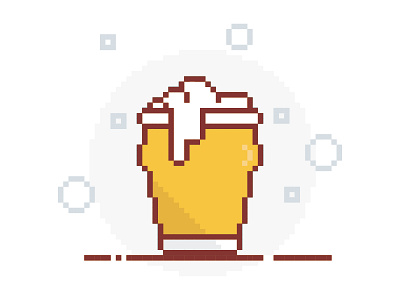 Cheers! 8 bit beer cheers pixel