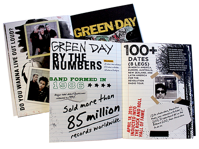 Green Day print design tour book