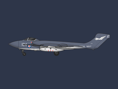 Sea Vixen FAW2 "Foxy Lady" blue foxy lady illustration photoshop plane royal navy sea vixen yeovilton