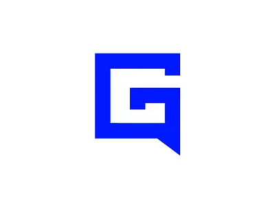 Gab blue branding g gab logo mark speech bubble talk