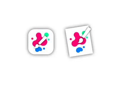 Paint brush colour icon logo paint shadow thirty logos