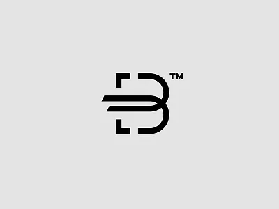 Bombardier advertising agency brand flight identity lines logo monogram plane strong studio łoś