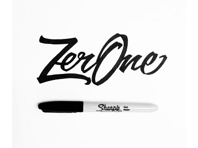 Unused logo concept brush handlettering lettering logo sketch. sharpie typography