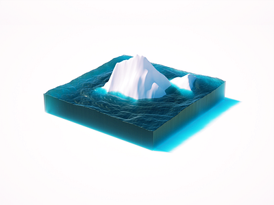 iceberg 3d art c4d digital iceberg illustration octane