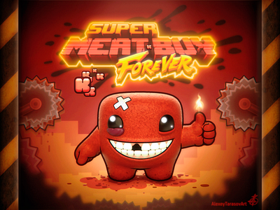 Super Meat BOY art creative design fun game paint pixel red sculpt supermeatboy zbrush