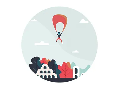 Parachute Illustration illustration illustrator vector