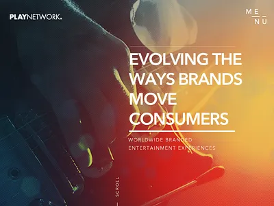 Playnetwork - Home adobe desktop entertainment parallax user experience user interface visual design