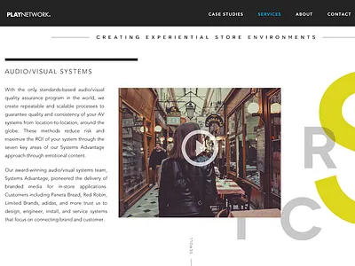 Playnetwork-Services (Light) adobe desktop entertainment parallax user experience user interface visual design